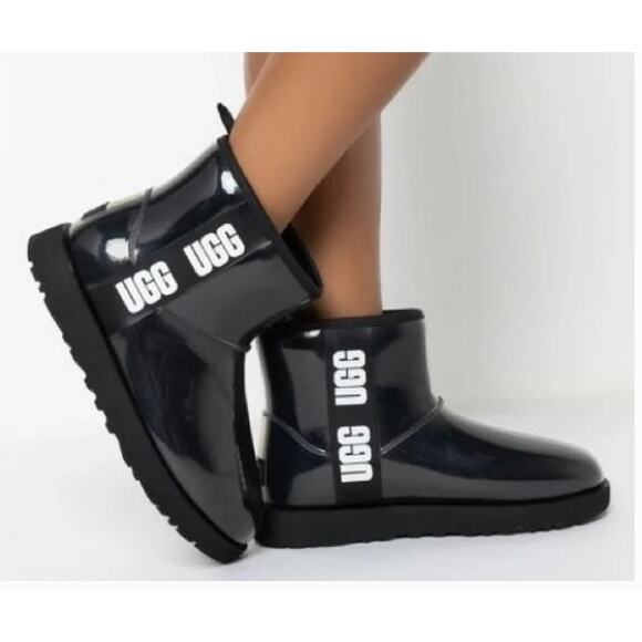 Ugg clear classic mini shearling boots bootie womens size 7 - Picture 1 of 8